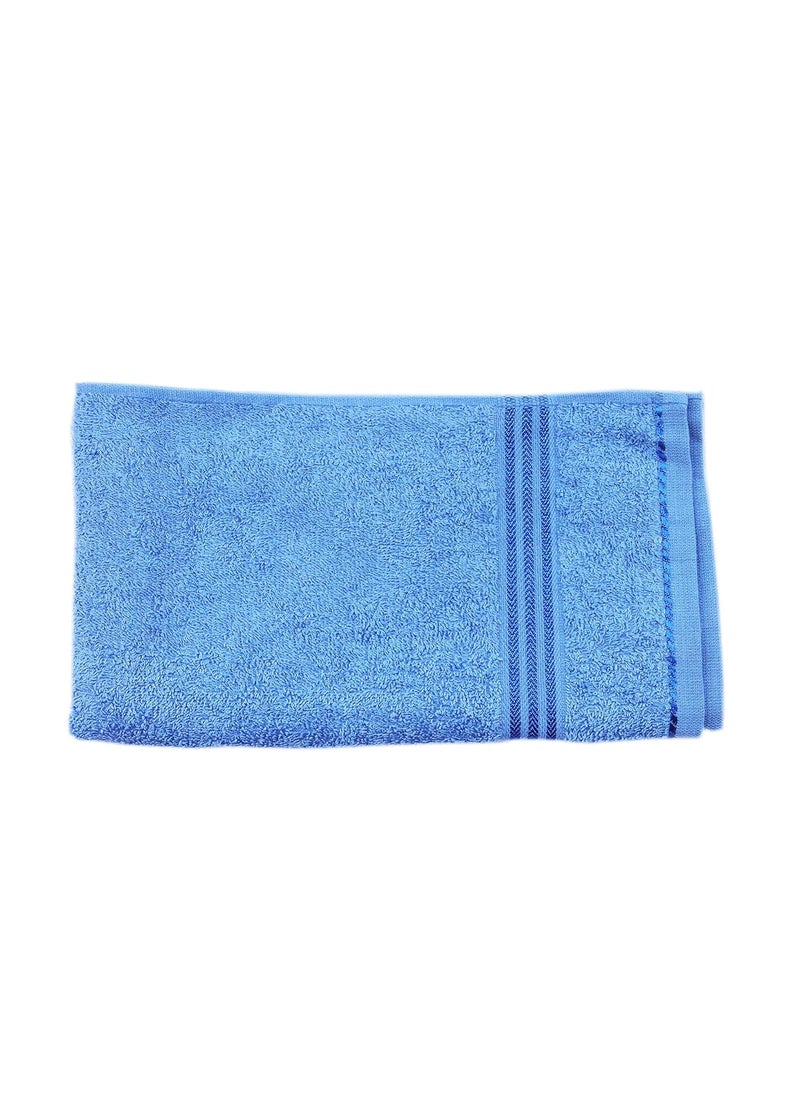 Space Fly Love Touch Good Looking Plain Blue Super Absorbent Cotton Hand Towels 4 Pieces