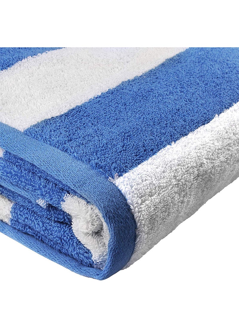 Lavish Street Large Beach Pool Towel 30x60 Oversized Cabana Stripe Hotel QualityLuxuriously Soft Absorbent Plush Towel