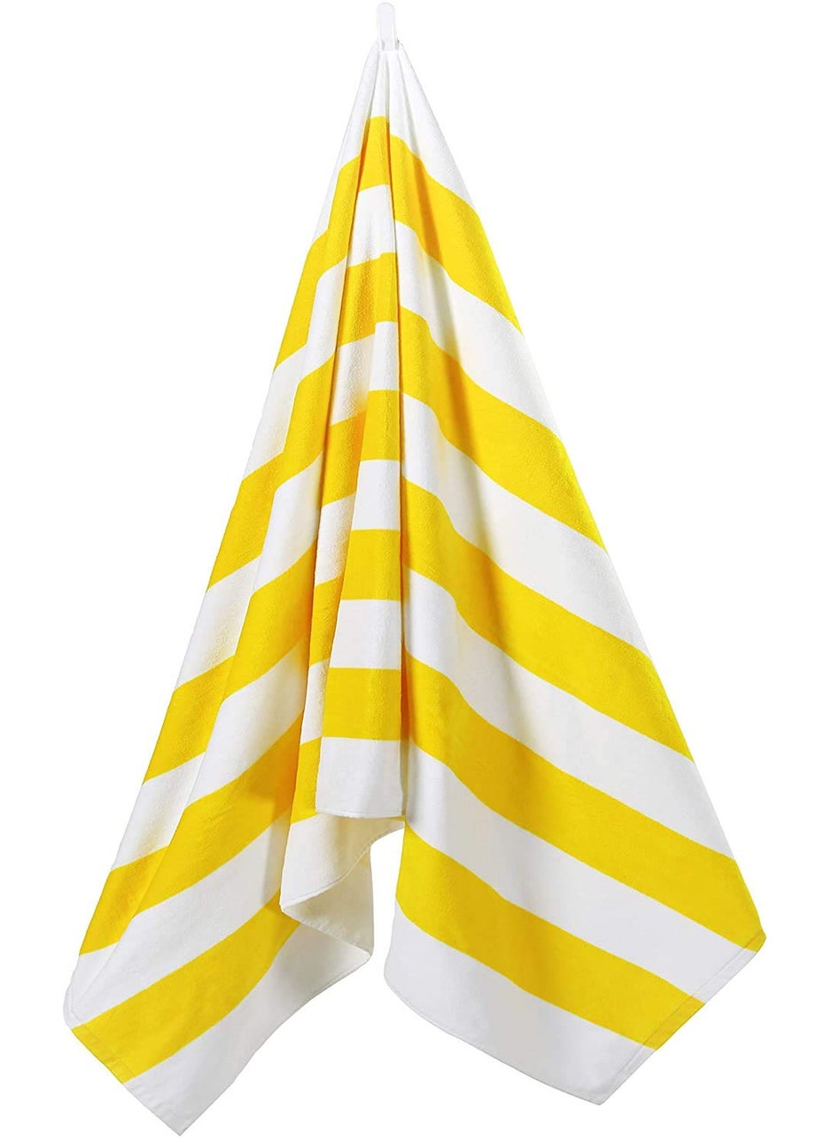 Lavish Homes Large Beach Pool Towel 30x60Oversized Cabana Stripe Hotel QualityLuxuriously Soft Absorbent Plush Towel
