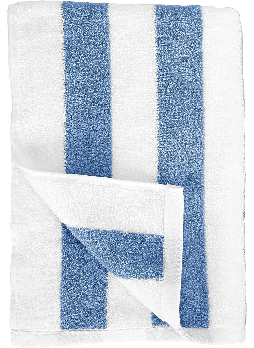 Lavish Street Oversized Cabana Stripe Soft Absorbent and Plush Cotton Large BeachPool Towel 30x60 Inches Multicolour