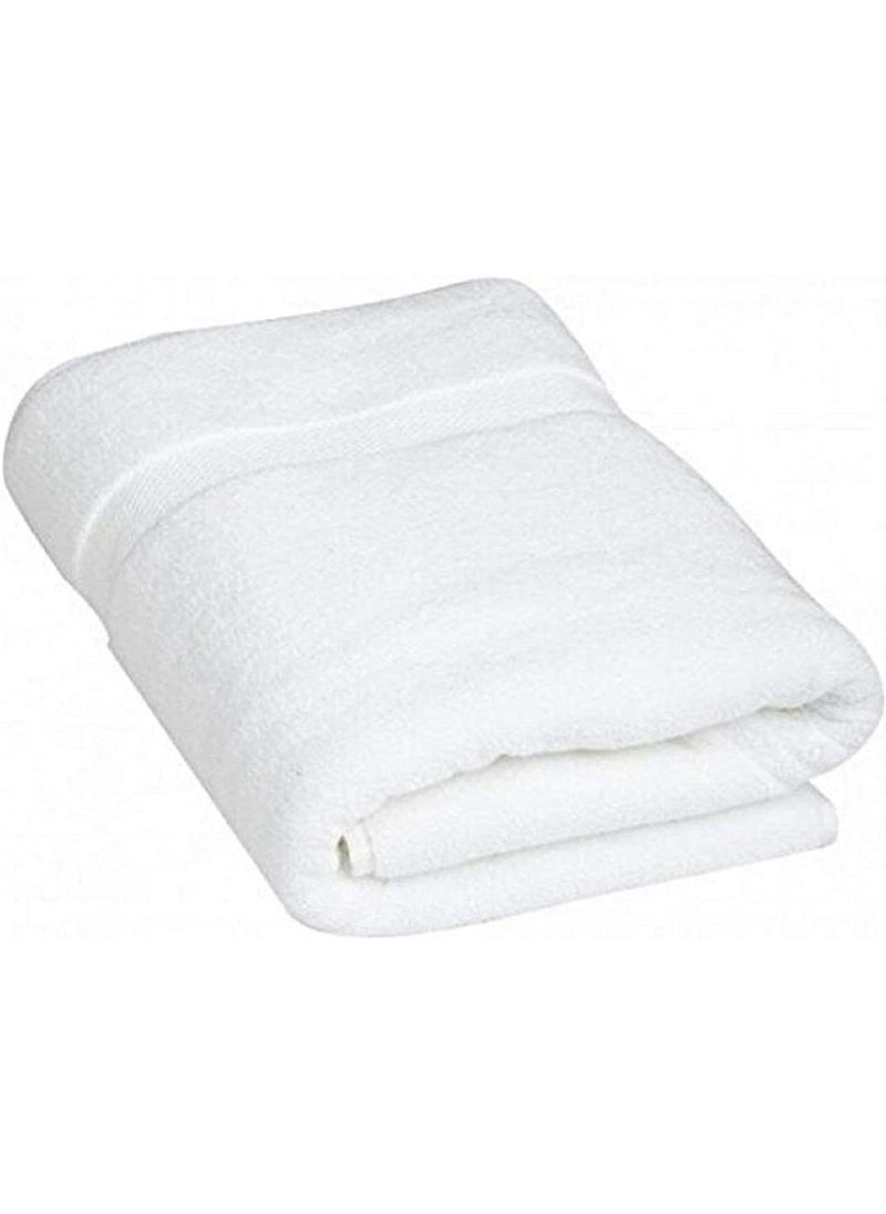 ELSTONE HOME Cotton White Gold Large Size Bath Towel Color White Pack of 1