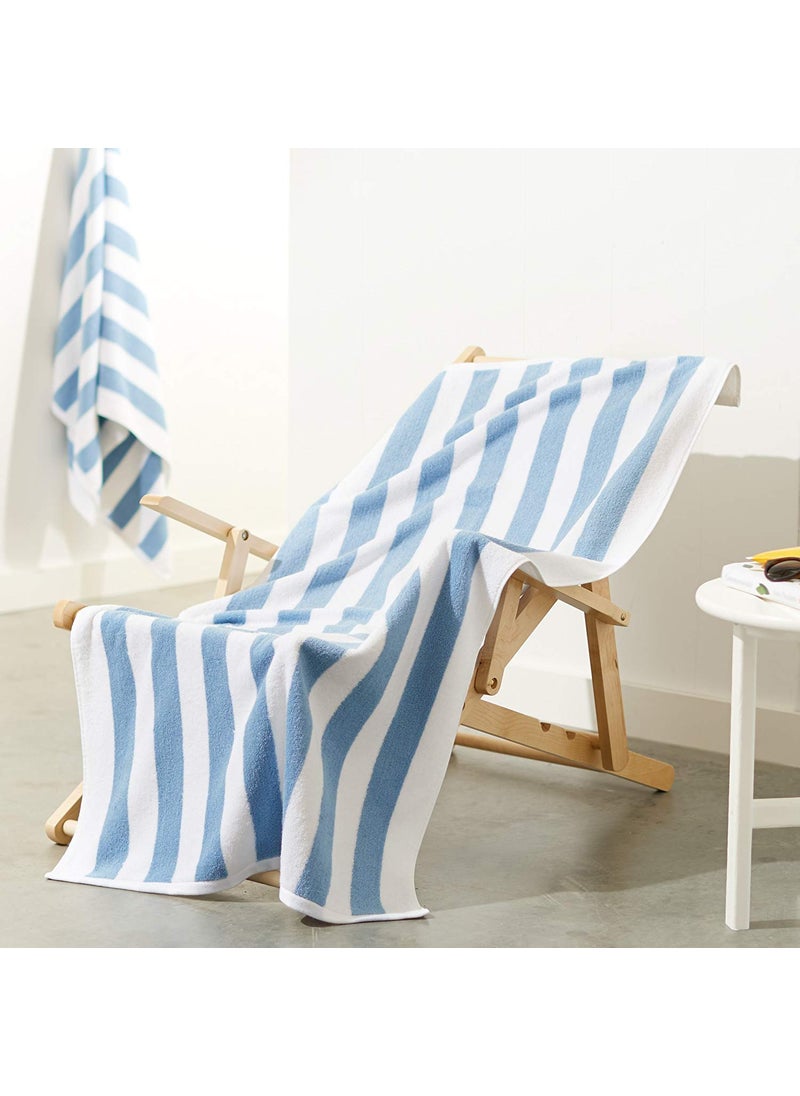 Lavish Homes Large Beach Pool Towel 30x60 Oversized Cabana Stripe Hotel QualityLuxuriously Soft Absorbent Plush Towel