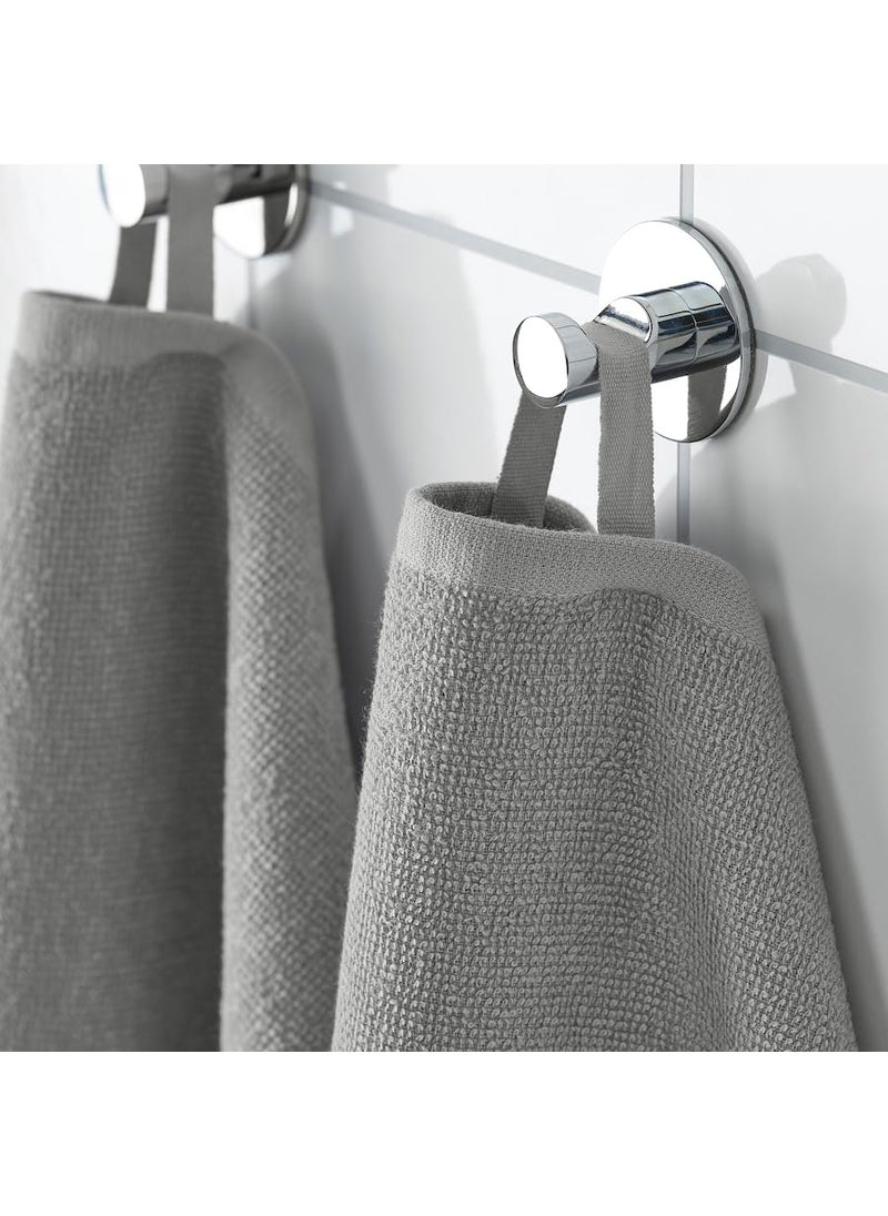 ESTABLISHER LUDDVIAL Grey Hand Towel 2Pack 40x60 cm 16x24 inches Soft Absorbent and Stylish Towels for Bathroom Spa and Everyday Use Perfect for Comfort and a Modern Subtle Touch