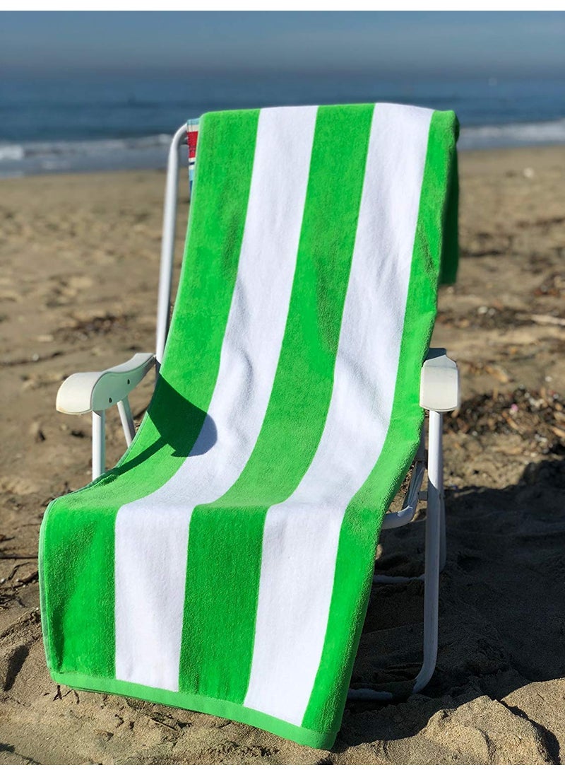 Lavish Homes Large Beach Pool Towel 30x60Oversized Cabana Stripe Hotel QualityLuxuriously Soft Absorbent Plush Towel