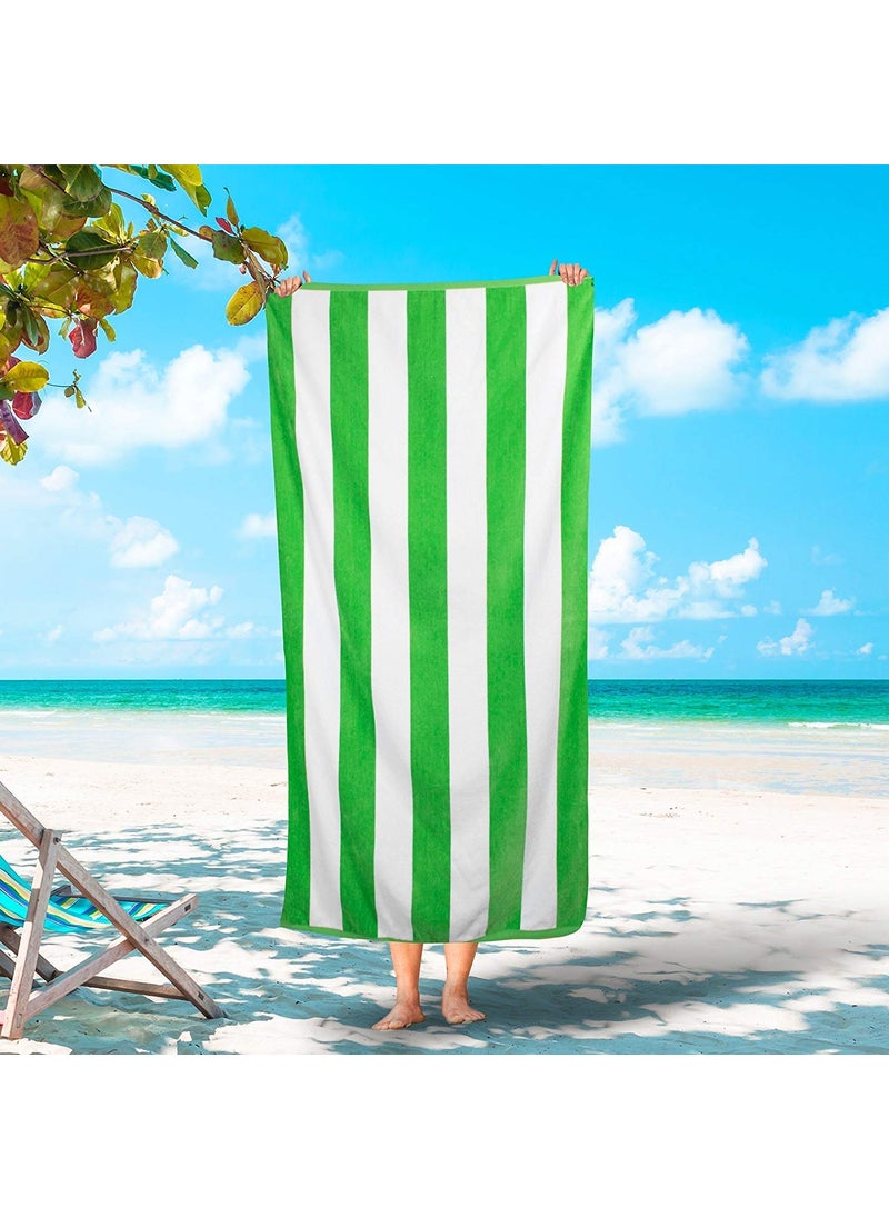 Lavish Homes Large Beach Pool Towel 30x60Oversized Cabana Stripe Hotel QualityLuxuriously Soft Absorbent Plush Towel
