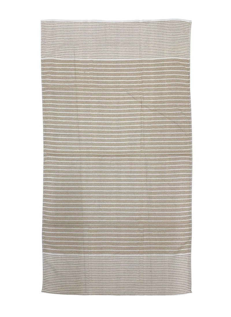 Athom Trendz Living Ecosaviour Premium Cotton Bath Towel Amor Beige Pack of 5