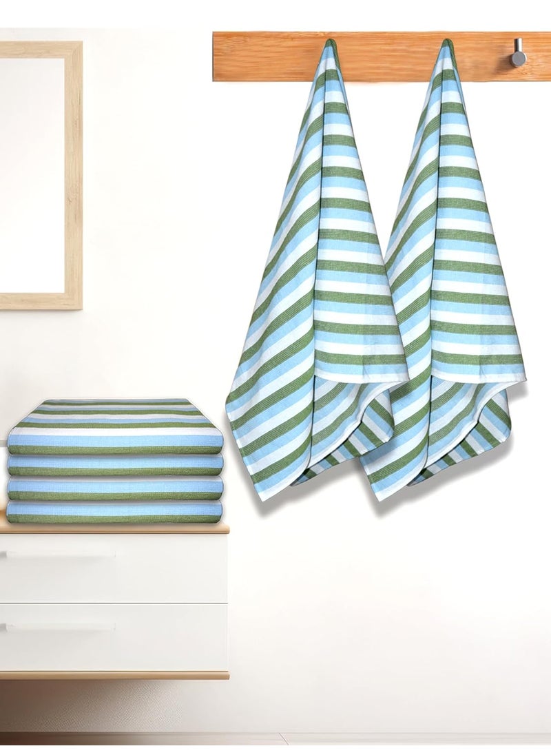 Athom Living Iris Cotton Bath Towel Soft Absorbent Lightweight 75 x 150 cm Ideal for Home Gym and Travel Pack of 6