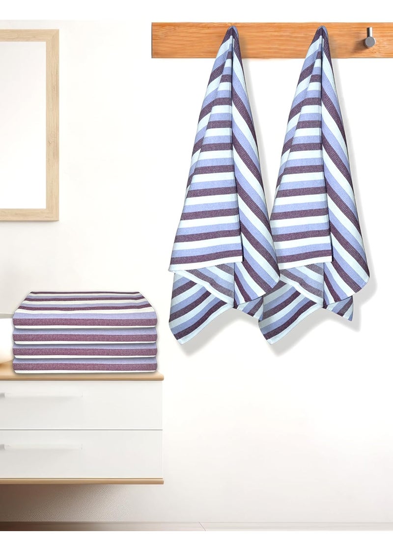 Athom Living Iris Cotton Bath Towel Soft Absorbent Lightweight 75 x 150 cm Ideal for Home Gym and Travel Pack of 6