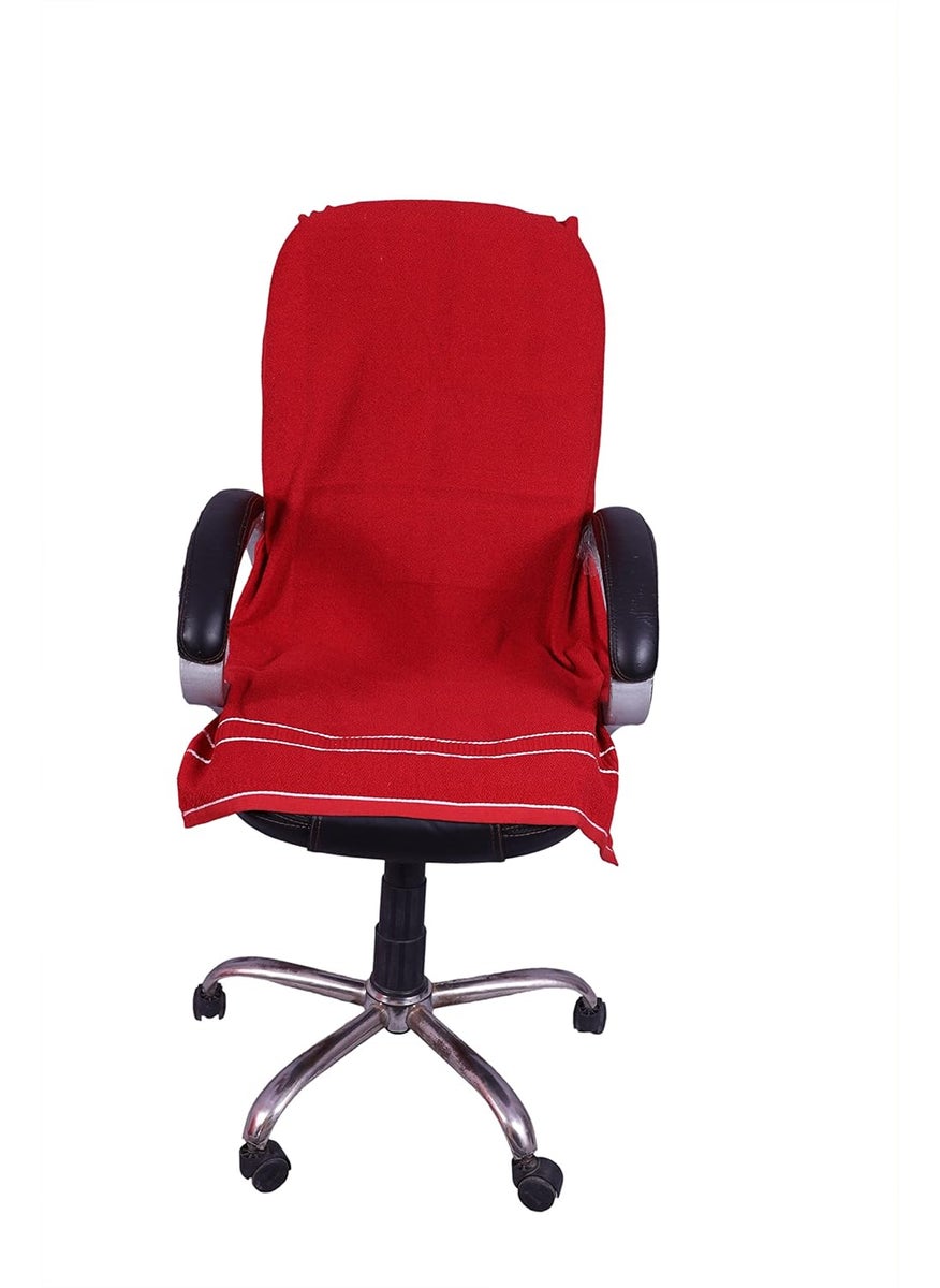 Roman Home Solid Large Luxury ALL CAR SEATS and ALL OFFICE CHAIR TOWEL with Tie Knot elistick Pack of 1 Original Product AS PER Picture Shown ch red Cotton