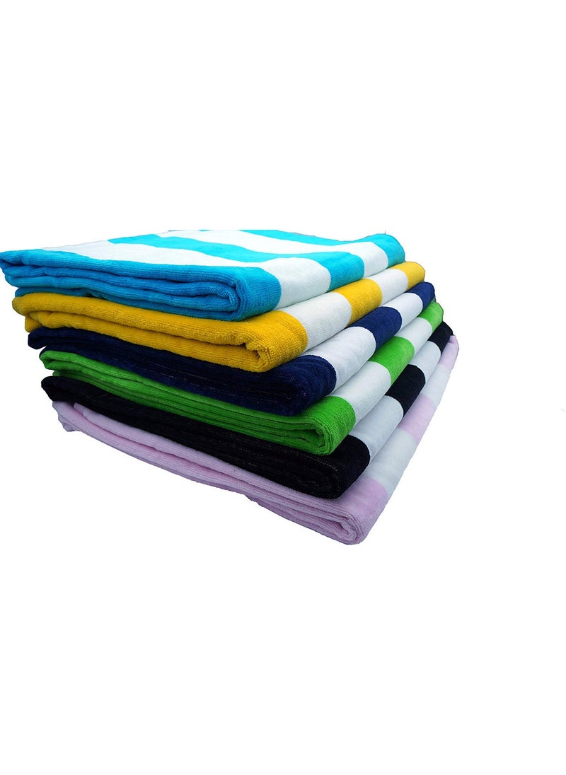 Lavish Street Large Beach Pool Towel 40x70 Oversized Cabana Stripe Hotel QualityLuxuriously Soft Absorbent Plush Towel