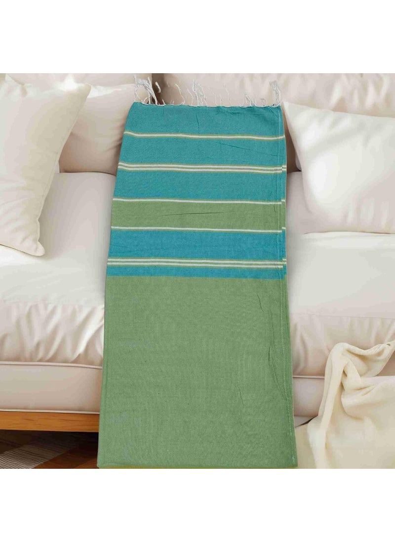 HAKAM Cotton Beach Towels for Bath Ideal for Men Women Highly AbsorbentQuick Drying 76x157cm Green