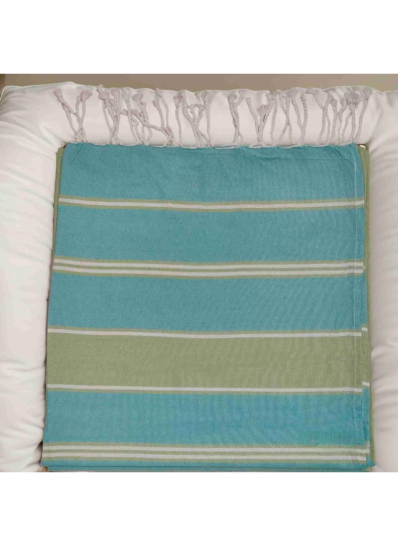 HAKAM Cotton Beach Towels for Bath Ideal for Men Women Highly AbsorbentQuick Drying 76x157cm Green