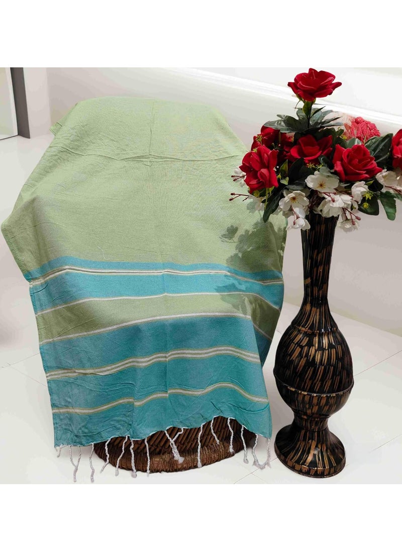 HAKAM Cotton Beach Towels for Bath Ideal for Men Women Highly AbsorbentQuick Drying 76x157cm Green