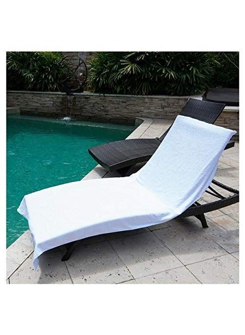 OMAJA HOME Beach Towel 900 GSM Zero Twist Egyptian Cotton Extra Large 40 x 60 Inches White