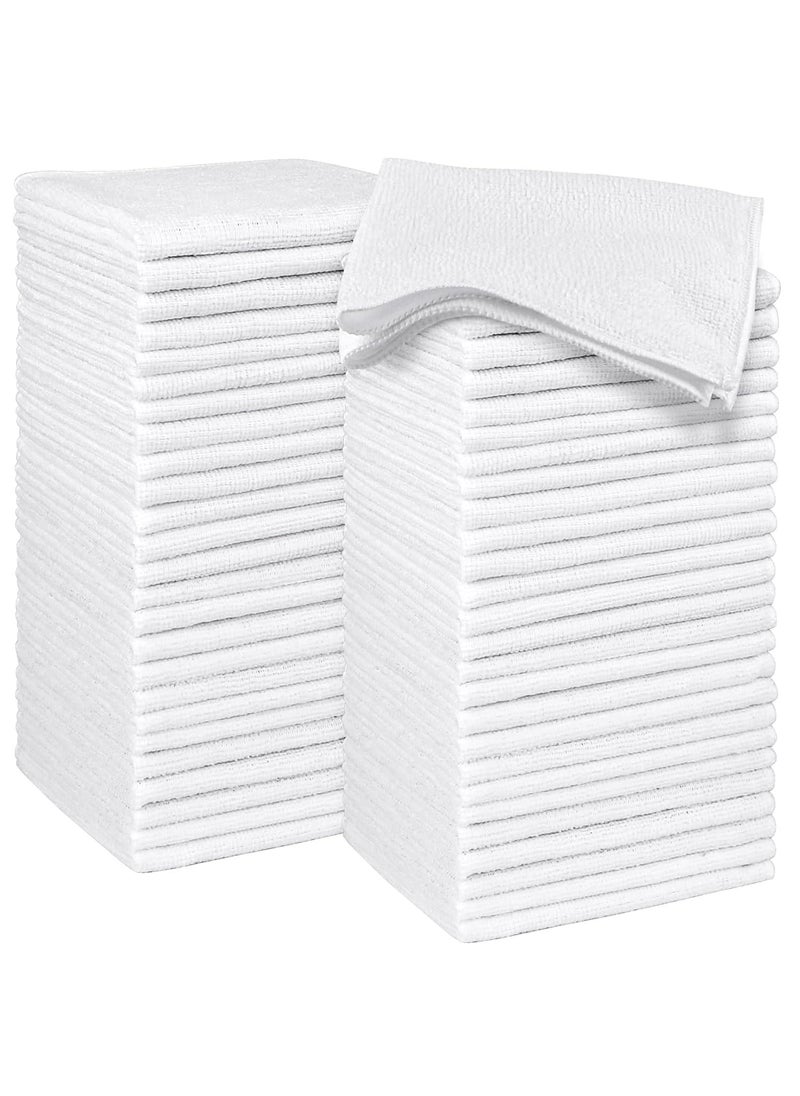HOMEXCEL Microfiber Washcloths Towel Pack of 50 12 x 12 Highly Absorbent and Soft Face Towels Wash Cloths for Bathroom Gym Hotel and Spa Fast Drying MultiPurpose Cleaning Cloth White
