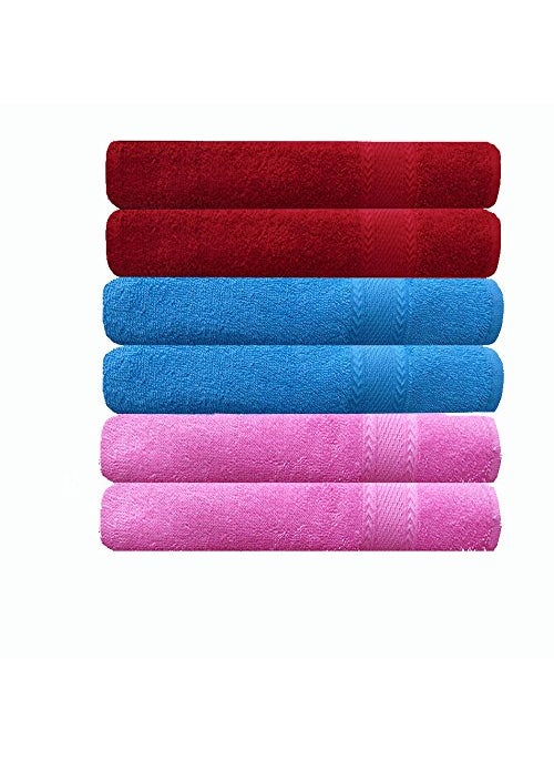 Akin Towel Cotton 500 GSM Hand Towels Set of 6 Standard Multicolor