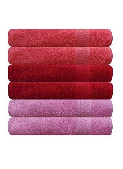 AKIN TOWEL Cotton Hand Towel Set of 6 Multicolour