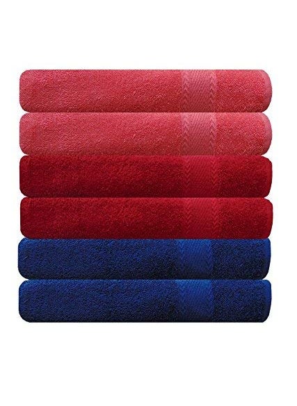 Akin Towel Multicolor Cotton Hand Towels Set of 6