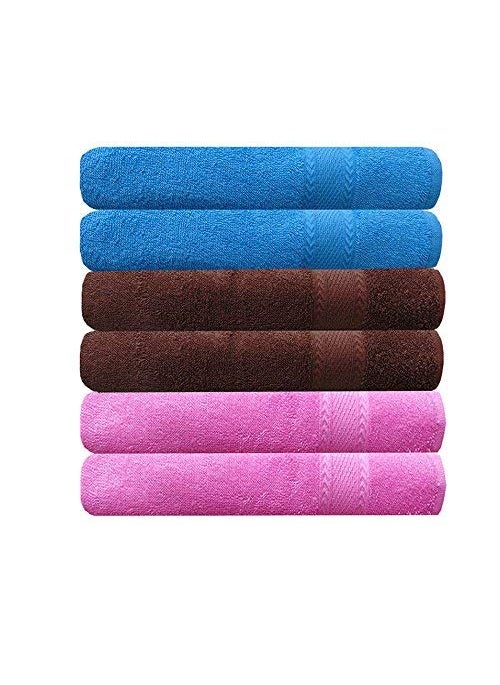 Akin Towel Cotton 500 GSM Hand Towels Set of 6 Standard Multicolor
