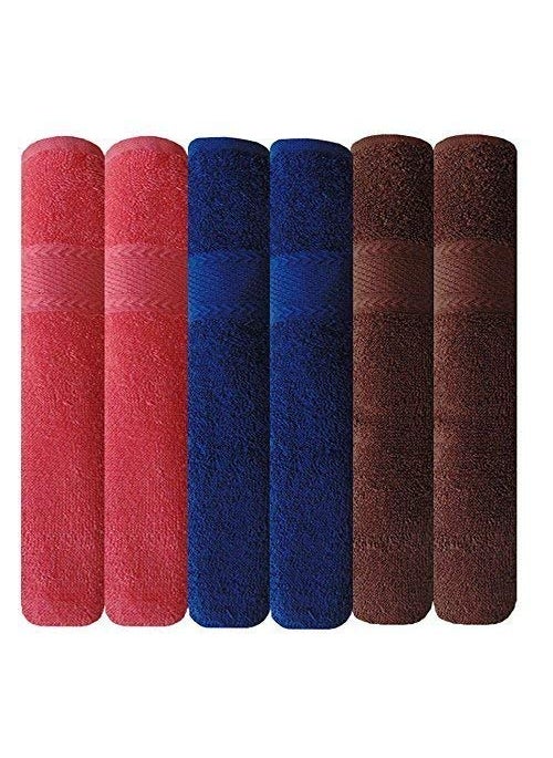Akin Multicolor Cotton Hand Towels Set of 6