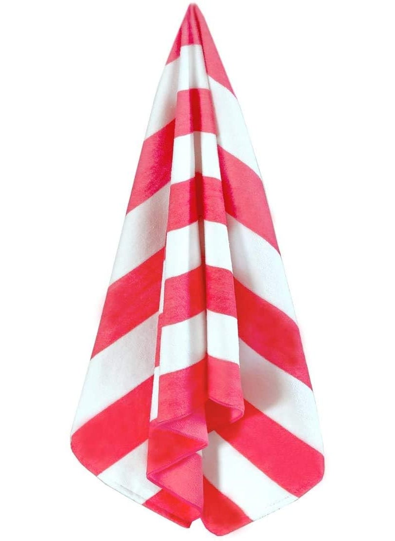 AMZ Large Beach Pool Towel 30x60 Oversized Cabana Stripe Hotel QualityLuxuriously Soft Absorbent Plush Towel