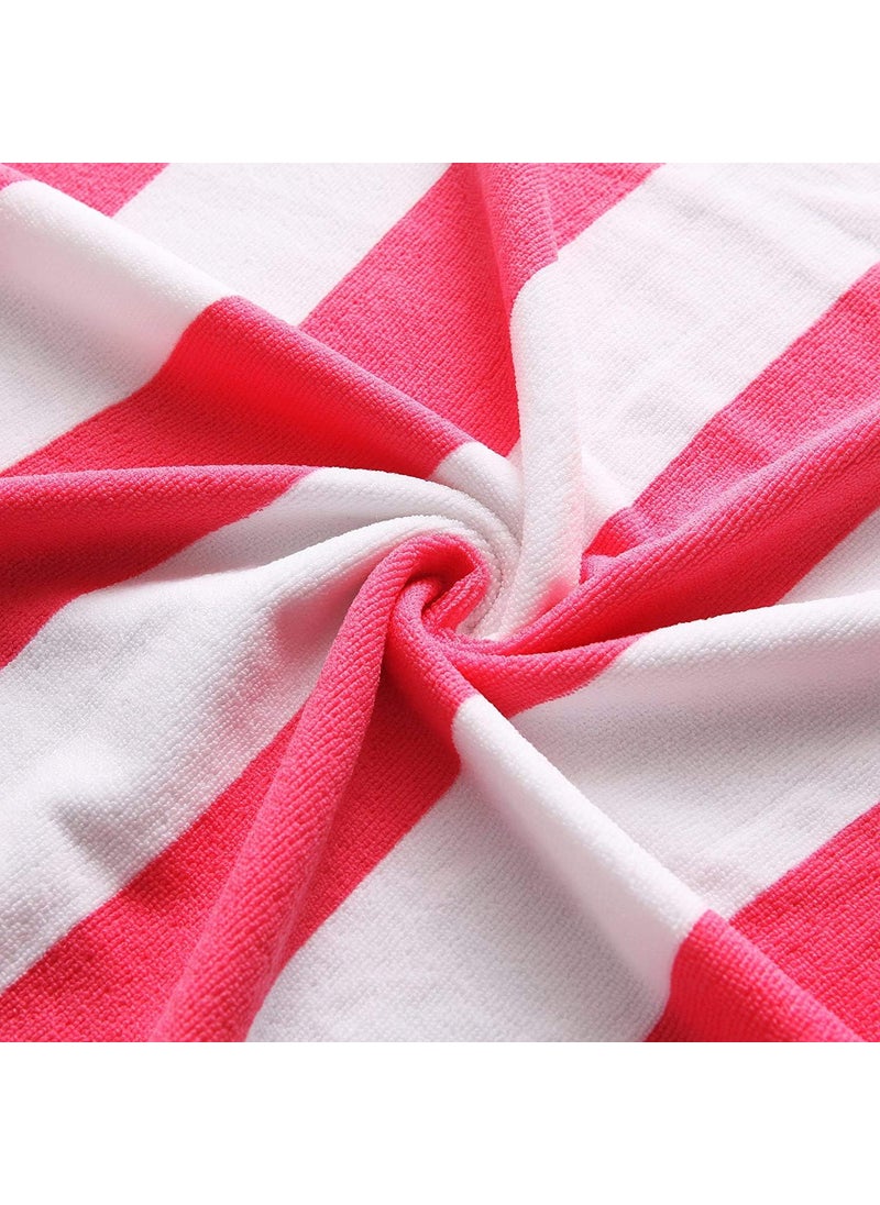 AMZ Large Beach Pool Towel 30x60 Oversized Cabana Stripe Hotel QualityLuxuriously Soft Absorbent Plush Towel