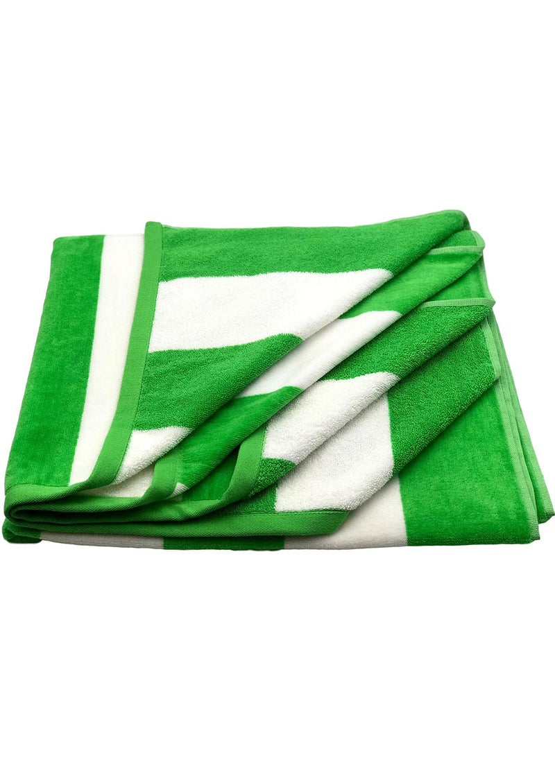 Lavish Street Large Beach Pool Towel 30X60 Inches Oversized Cabana Stripe Hotel QualityLuxuriously Soft Absorbent Plush Towel