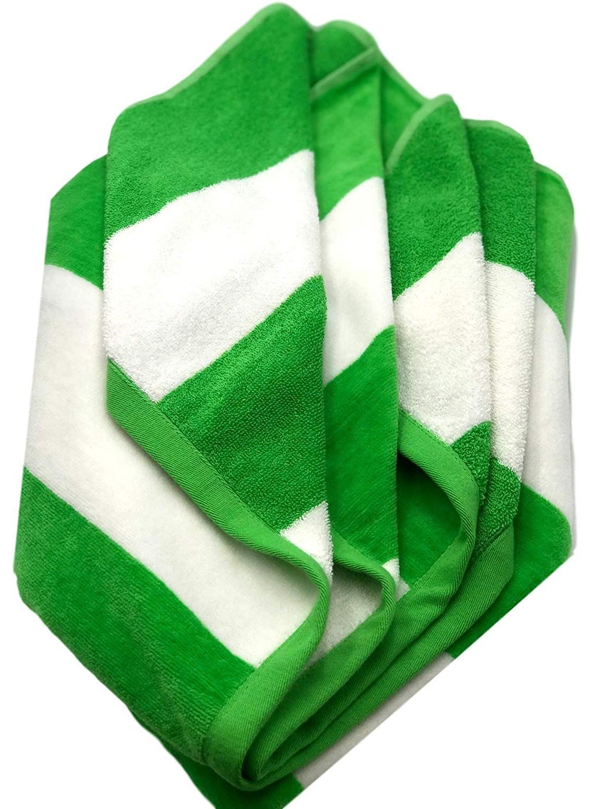 Lavish Street Large Beach Pool Towel 30X60 Inches Oversized Cabana Stripe Hotel QualityLuxuriously Soft Absorbent Plush Towel