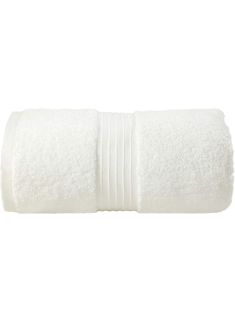 TIQH Organic Bamboo 500 GSM Cotton Soft Touch Hand Gym Workout Towel Set of 2 White