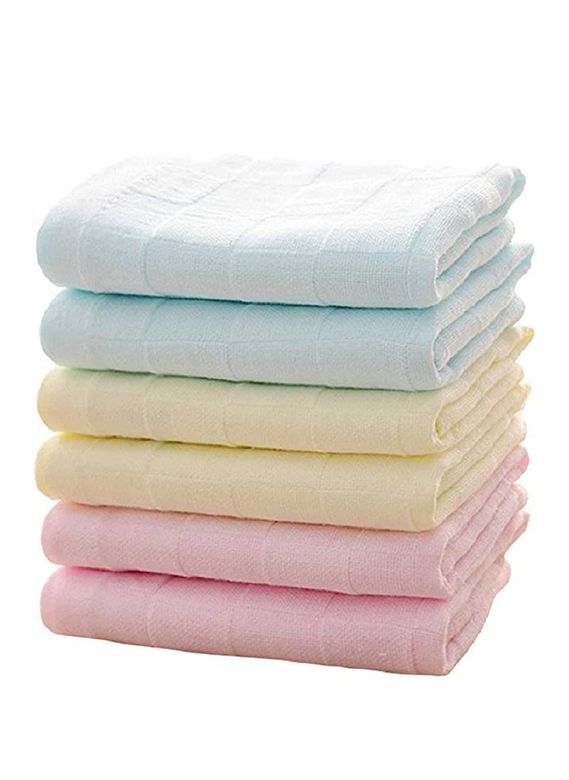 CLUZE Soft and Absorbent Womens Cotton Face Towel Pack of 12
