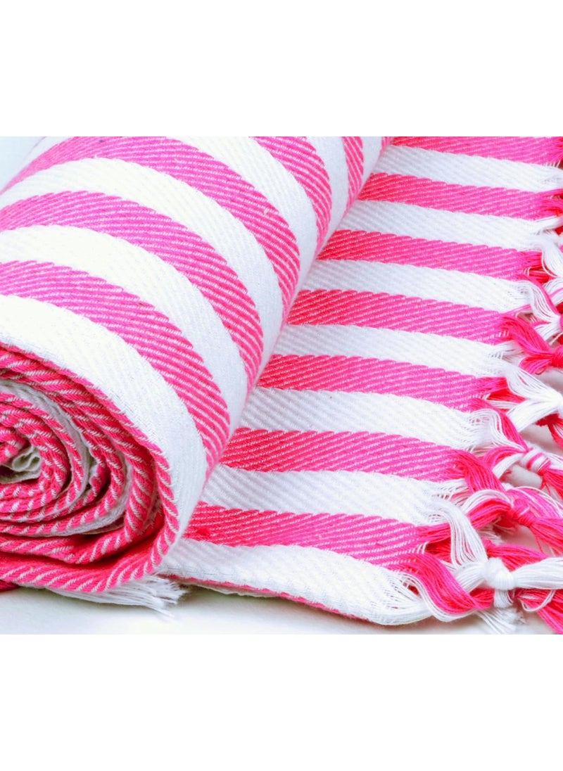 Sathiyas Cotton NonTerry Bath Towel 480 GSM Ultra Absorbent Super Soft and ComfortableQuick Drying Towel Set of 4 Lavender Blue Orange Pink 75 cm X 150 cm
