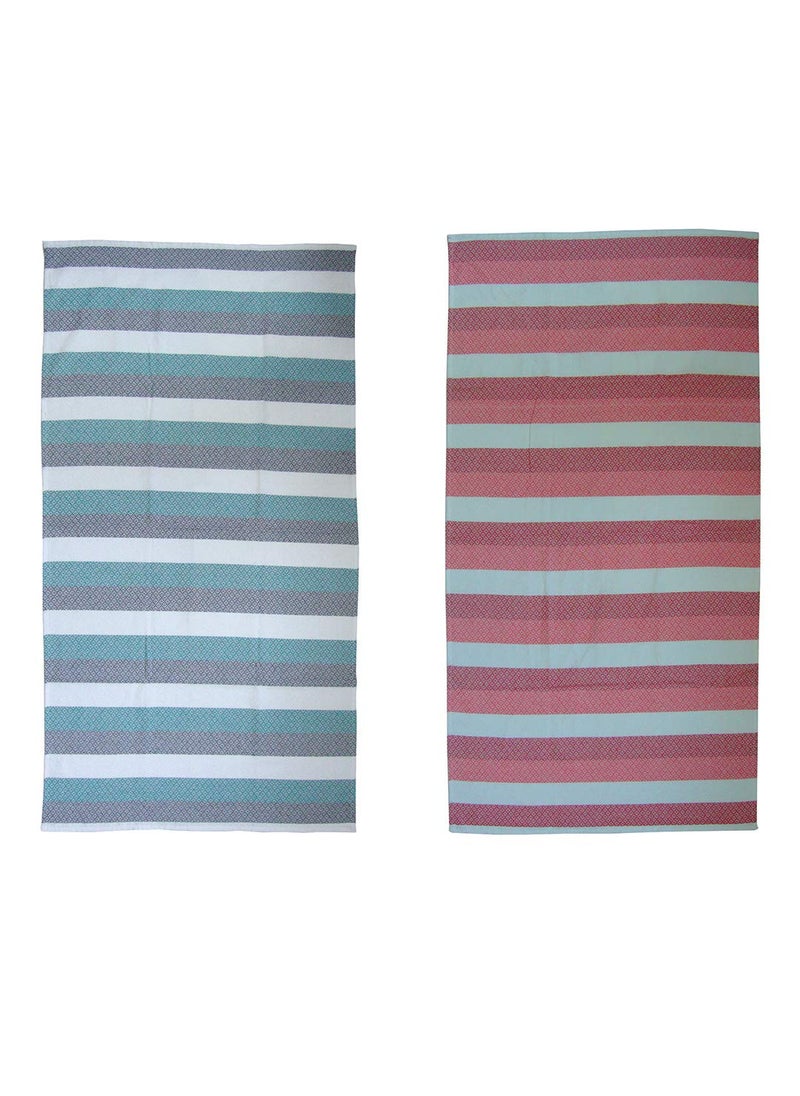 Athom Living Light Weight Cotton Premium Bath Towel 75x150 cm Pack of 2