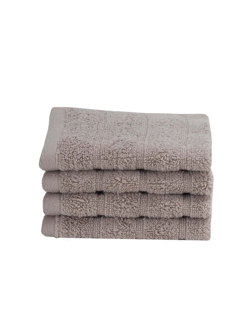 maspar 100 Cotton Casper Face Towel Set of 4 30 x 30 cm Beige