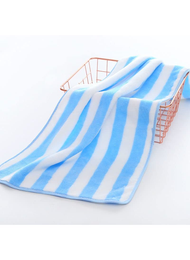 JBG HOME STORE Combo of Super Soft Towels for Bathroom Kitchen 450 GSM Microfiber Cotton Hand Towel Bath Towel Set 2 Quick Drying Absorbent Towel for Gym Spa Hotel 70 x 140 CM Blue