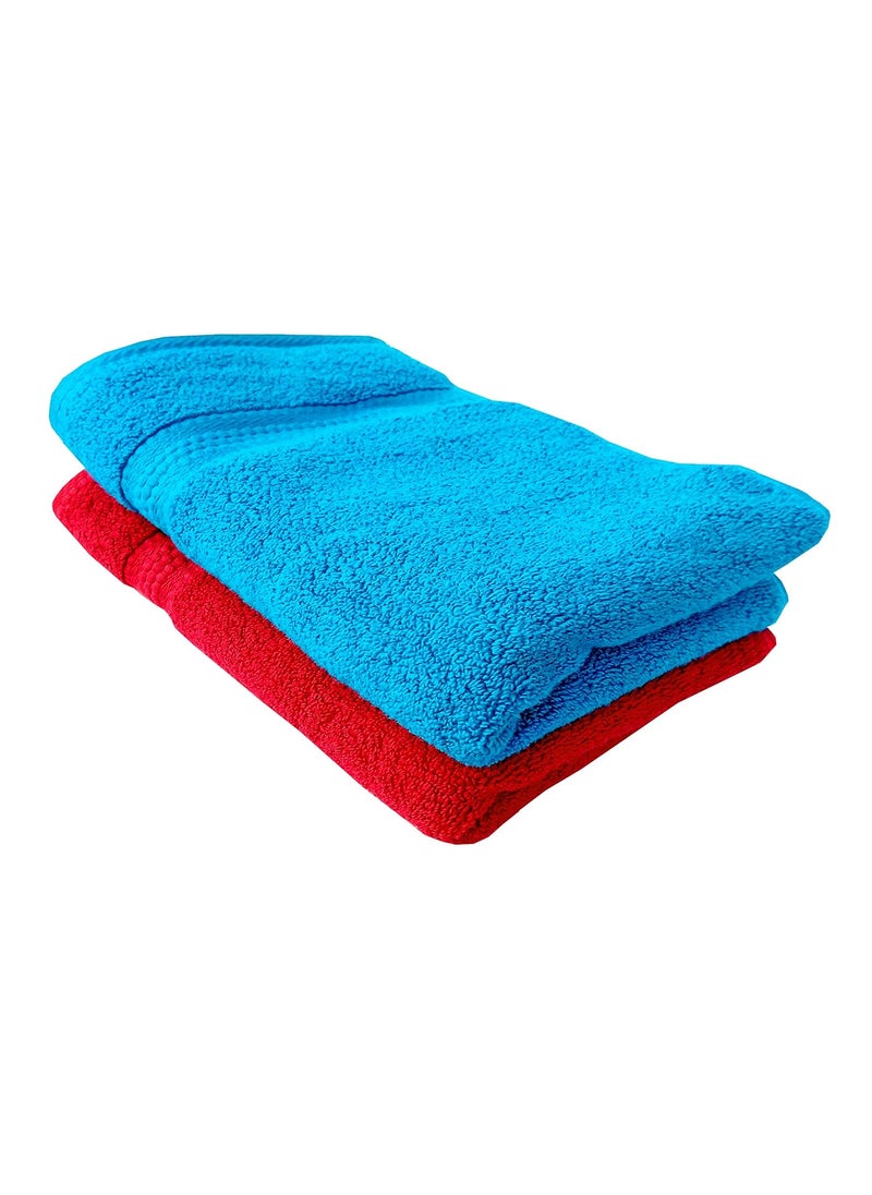 Space Fly Attractive 2 Hand Towels Zero Twist Ultra Soft and Cotton Big Size 16X24 Inch_Multi Color