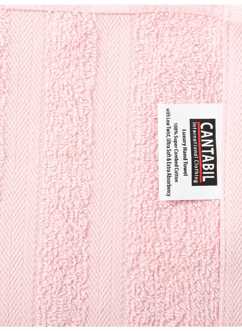 Cantabil 100 Cotton 2 Piece Hand Towel Set 400 GSM Pink