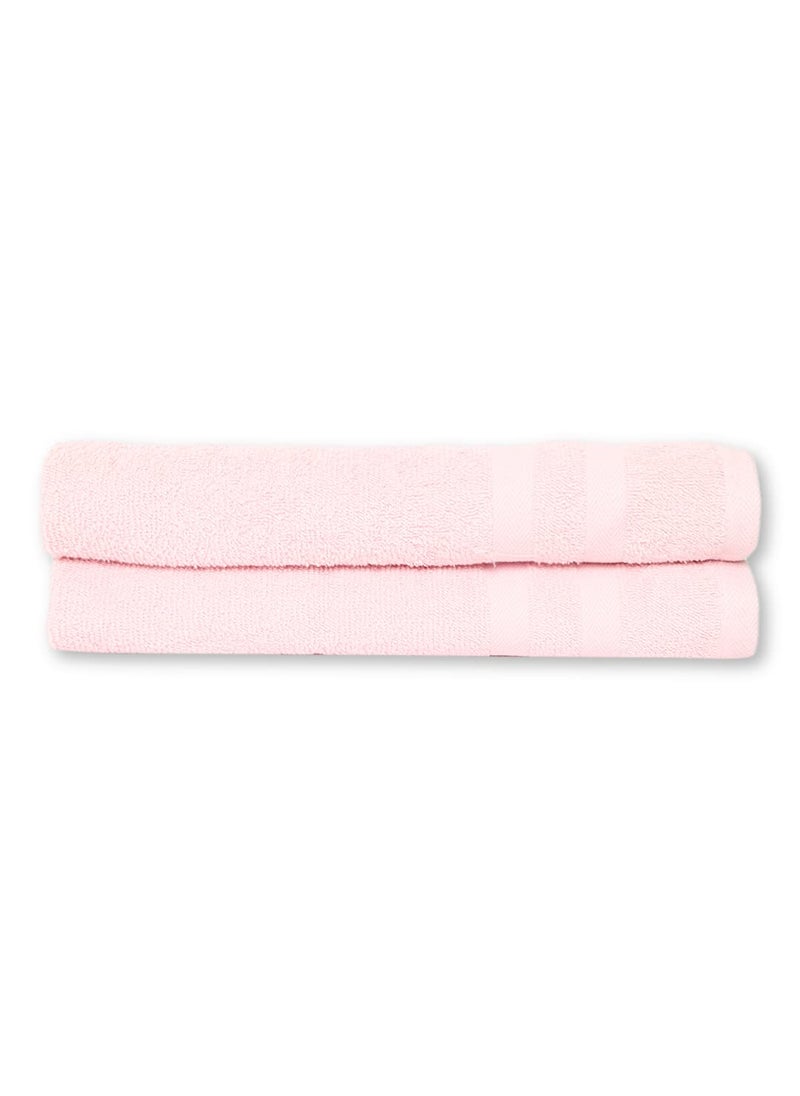 Cantabil 100 Cotton 2 Piece Hand Towel Set 400 GSM Pink