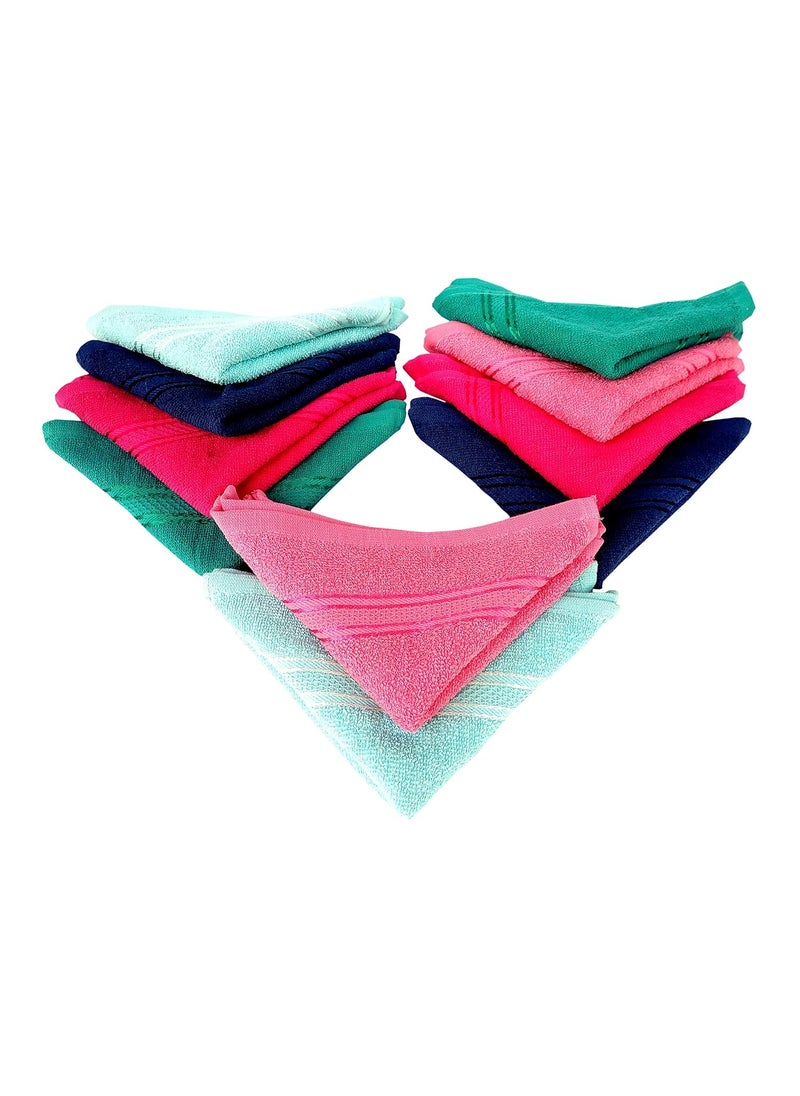 Space Fly SILVERLINE Love Touch Very Soft Fresh Loom 300 GSM 100 Cotton Face Towel Hanky for Men Face Towel for Women Towel Handkerchiefs for Women Baby face Towels Newborn 10 Pieces