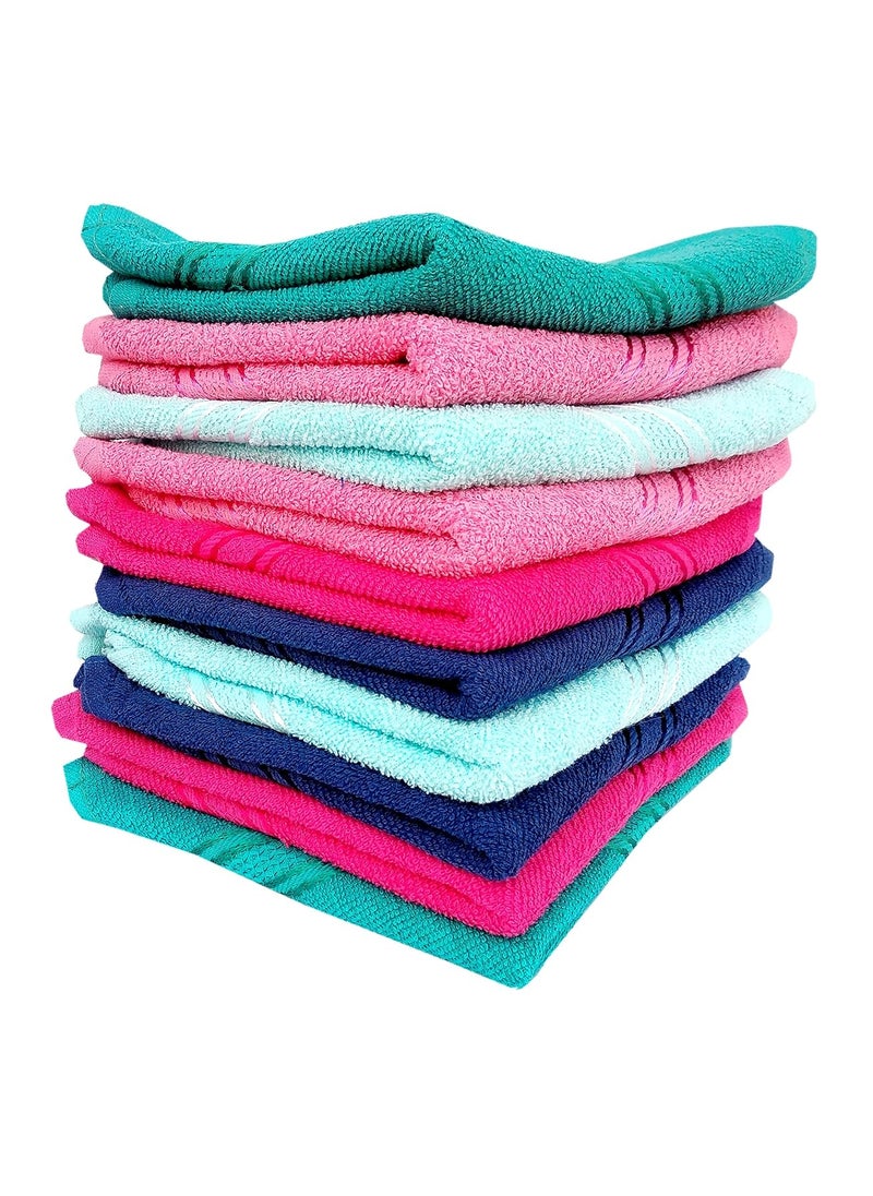 Space Fly SILVERLINE Love Touch Very Soft Fresh Loom 300 GSM 100 Cotton Face Towel Hanky for Men Face Towel for Women Towel Handkerchiefs for Women Baby face Towels Newborn 10 Pieces