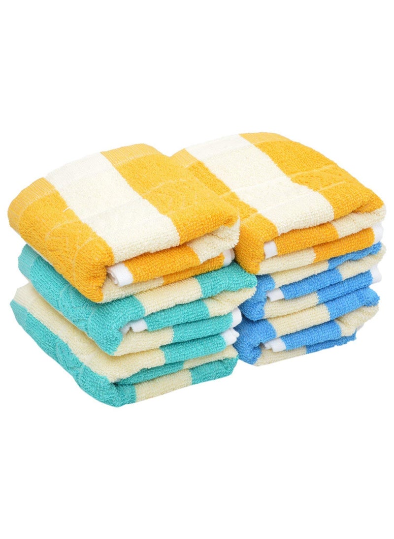 AKIN 6 Piece Cotton Hand Towel 120 GSM Multicolor Length 54cm Width 36