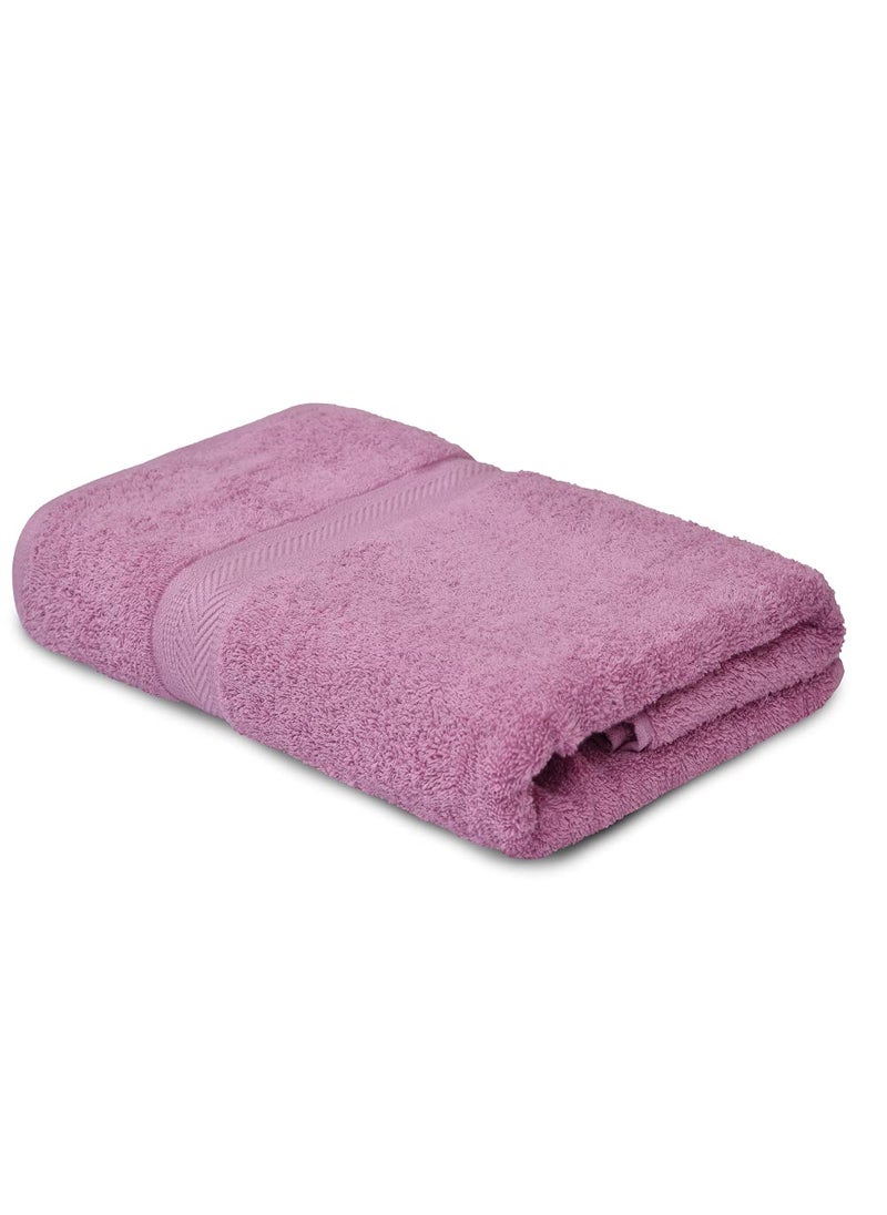 haus kinder 100 Cotton Bath Towel Set of 2 500 GSM Ultra Soft Absorbent Quick Dry Large Size Towels for Men and Women 140 X 70 cm Pink Llac