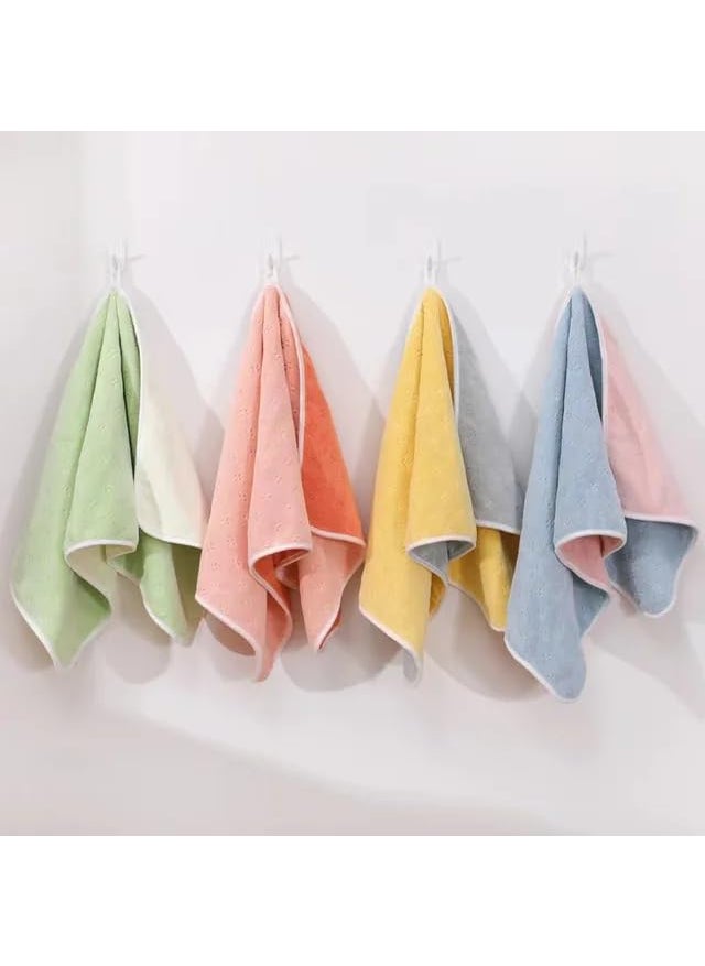 Khillayox 400 GSM Microfiber AntiBacterial Double Sided Hand Towel Super Soft and Absorbent Multipurpose Towels for Bathroom Gym Workout Towels40 x 60 CM Multicolor Pack of 4