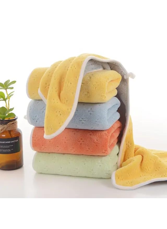 Khillayox 400 GSM Microfiber AntiBacterial Double Sided Hand Towel Super Soft and Absorbent Multipurpose Towels for Bathroom Gym Workout Towels40 x 60 CM Multicolor Pack of 4