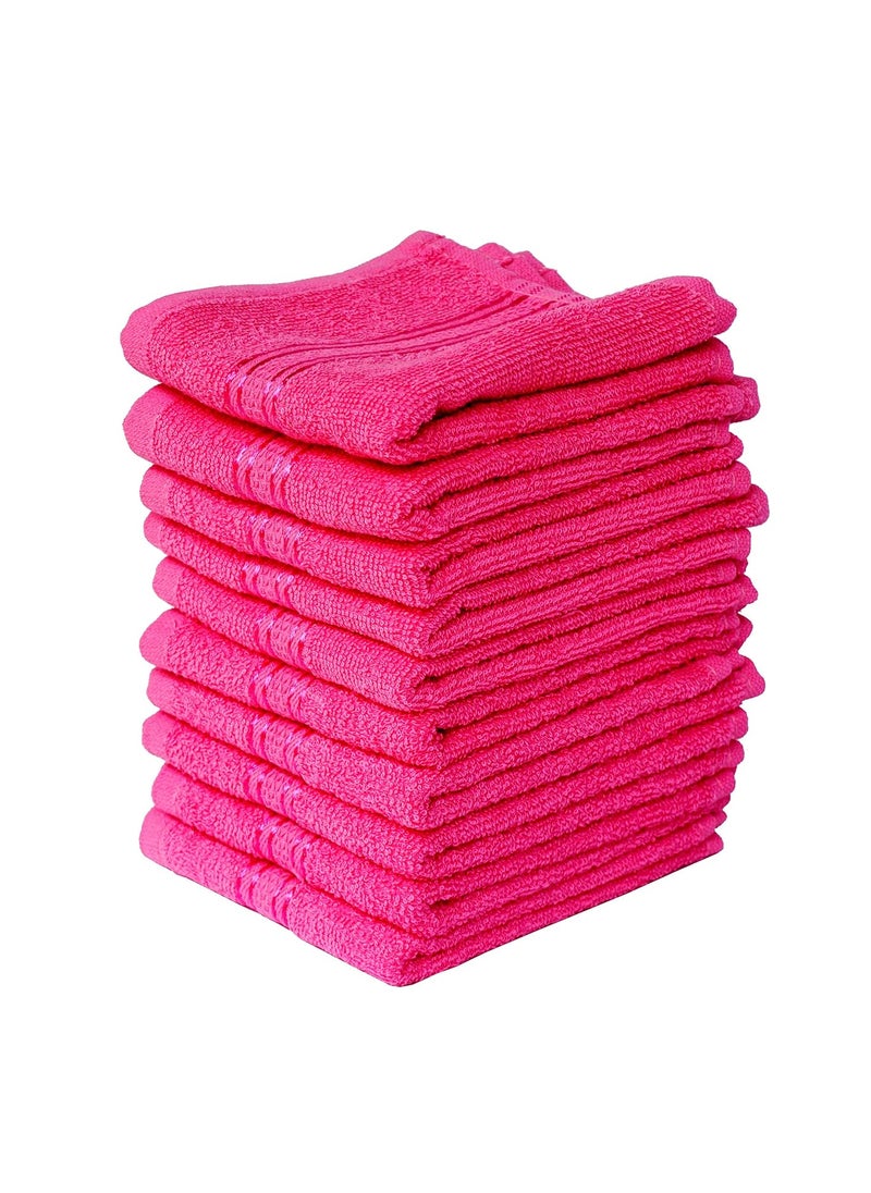 Space Fly SILVERLINE Love Touch Very Soft Fresh Loom 300 GSM 100 Cotton Face Hanky Face Towel for Women Baby Face Towels Newborn Soft Handkerchiefs Face Towel Set of 10