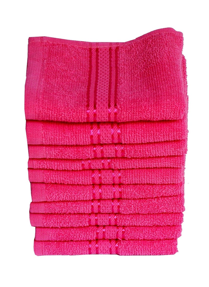 Space Fly SILVERLINE Love Touch Very Soft Fresh Loom 300 GSM 100 Cotton Face Hanky Face Towel for Women Baby Face Towels Newborn Soft Handkerchiefs Face Towel Set of 10