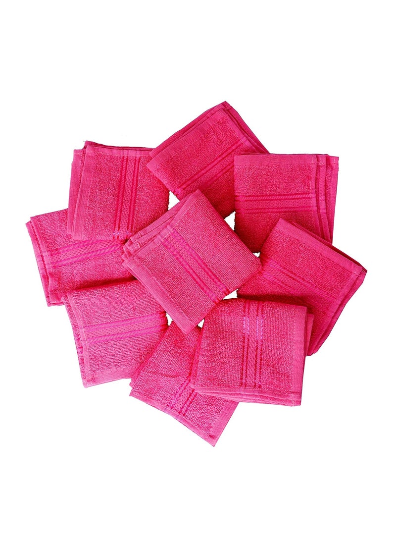 Space Fly SILVERLINE Love Touch Very Soft Fresh Loom 300 GSM 100 Cotton Face Hanky Face Towel for Women Baby Face Towels Newborn Soft Handkerchiefs Face Towel Set of 10