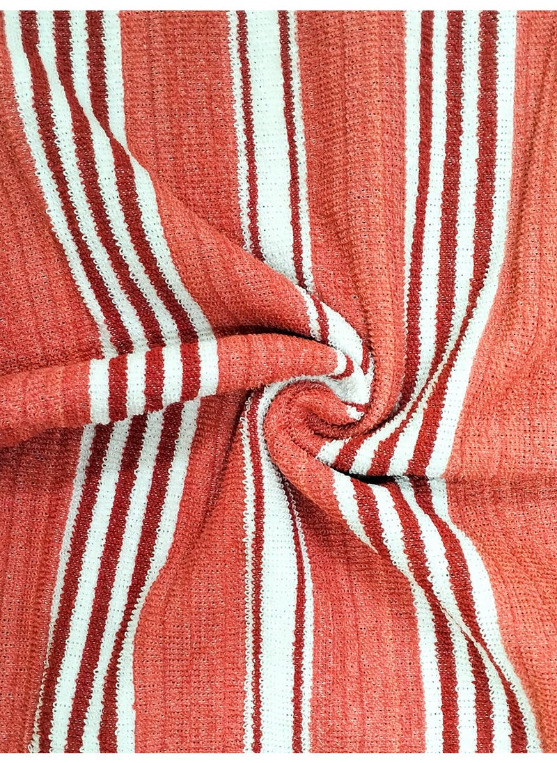 Athom Trendz Ecosaviour Striped Cotton Bath Towel 70x140 cm Multicolour Pack of Six