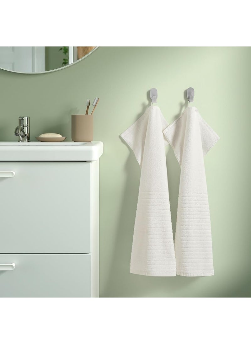 ESTABLISHER VGSJN White Hand Towel 2Pack 40x70 cm 16x28 inches Soft Absorbent and Stylish Towels for Bathroom Spa and Everyday Use Perfect for Comfort and a Clean Classic Look