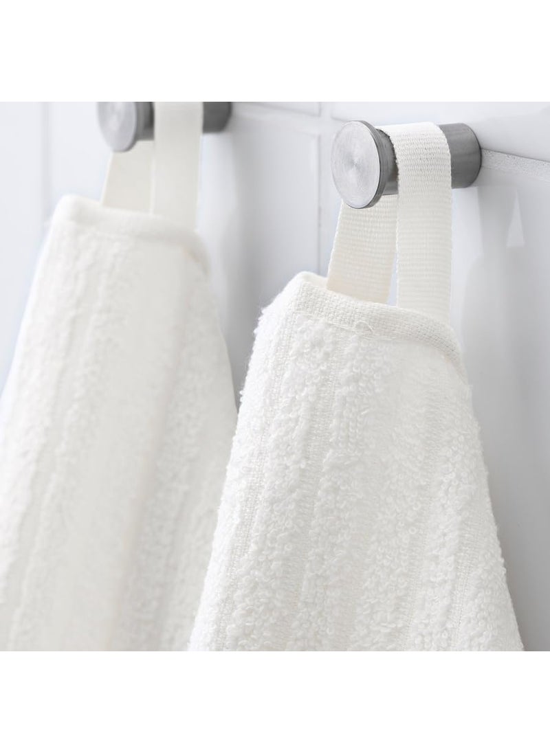 ESTABLISHER VGSJN White Hand Towel 2Pack 40x70 cm 16x28 inches Soft Absorbent and Stylish Towels for Bathroom Spa and Everyday Use Perfect for Comfort and a Clean Classic Look