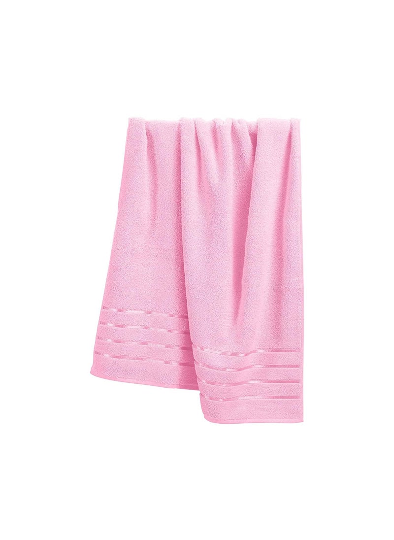 DRYHUG Gold The Finer Touch Premium Microfiber BathBathroom Towels LadiesGentsAdult Lightweight UltraSoft 400 GSM Plain BG54B Size 75X150 Pink Colour